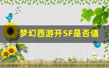 <b>梦幻西游开SF是否值得投入时间与金钱</b>