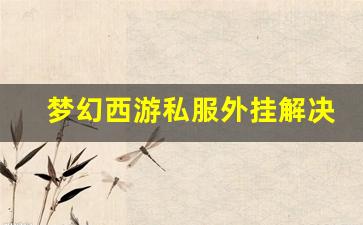 <b>梦幻西游私服外挂的影响与解决方案探讨</b>