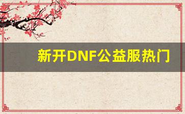 <b>新开DNF公益服热门职业推荐</b>