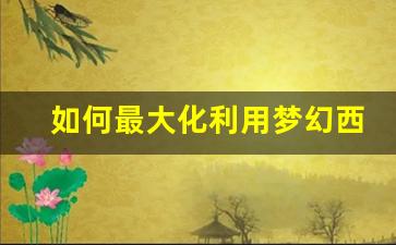 <b>如何最大化利用梦幻西游周末公益服活动的福利</b>