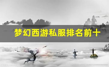 <b>梦幻西游私服排名前十服务器分析与评测</b>