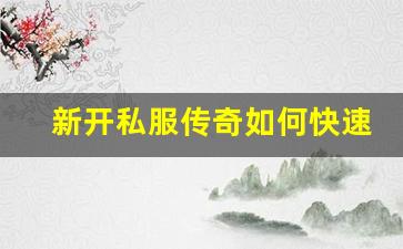 <b>新开私服传奇如何快速提升战力</b>
