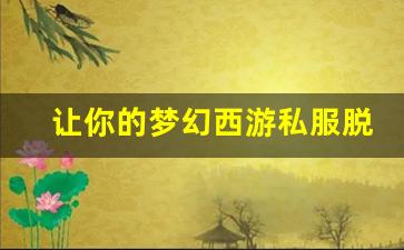 <b>让你的梦幻西游私服脱颖而出的策略分享</b>