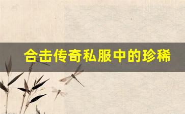<b>合击传奇私服中的珍稀装备获取途径</b>