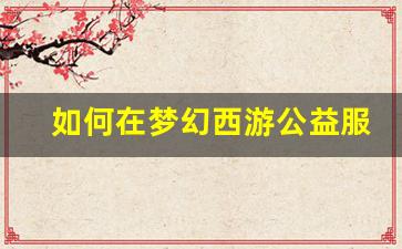 <b>如何在梦幻西游公益服直通中快速提升角色</b>