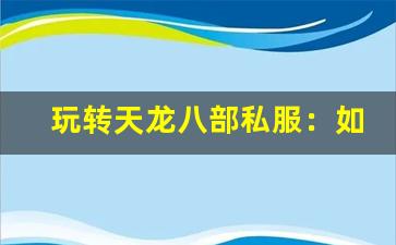 <b>玩转天龙八部私服：如何选择最适合你的服务器</b>