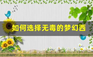 <b>如何选择无毒的梦幻西游私服，安全又有趣</b>