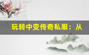 <b>玩转中变传奇私服：从新手到高手的成长路径</b>