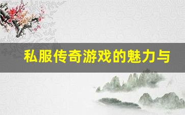 <b>私服传奇游戏的魅力与挑战</b>