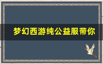 <b>梦幻西游纯公益服带你重温经典玩法</b>