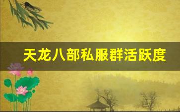 <b>天龙八部私服群活跃度如何？如何提升参与感</b>