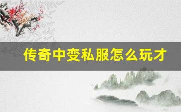<b>传奇中变私服怎么玩才能快速提升角色实力</b>