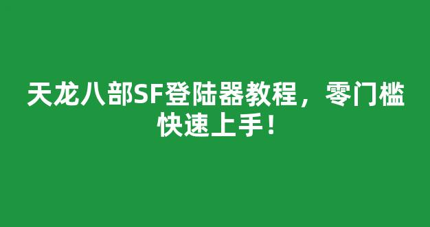 天龙八部SF登陆器教程，零门槛快速上手！